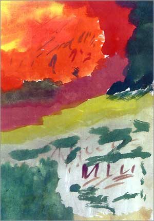 ohne Titel, 1961. Watercolour, 52,1 x 39,5 cm