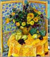 Herbstblumen mit Zitronengras, 1991. 85 x 75 cm