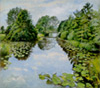 St. Jürgenland - Seerosen, 1998, Öl auf Leinwand, 140 x 160 cm