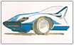 Detailstudie, Examensarbeit, 1977. Marker auf Transparentpapier, 41,9 x 29,5 cm
